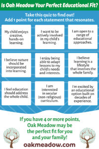 Is Oak Meadow Your Perfect Educational Fit? - Take This Quiz To Find Out!