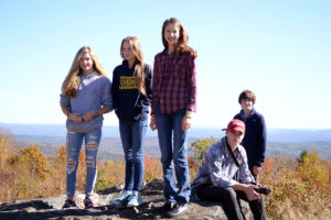 Oak Meadow students together on top of mountain