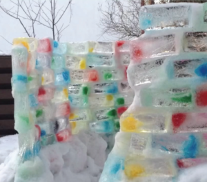 colorful ice fort activity