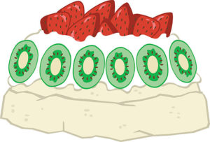 illustration of pavlova dessert