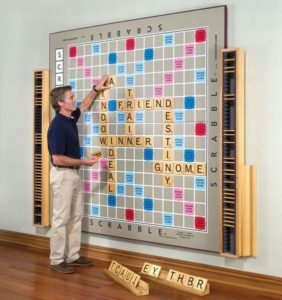 giant wall mounted scrabble board