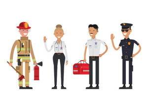 stock image of emergency personnel