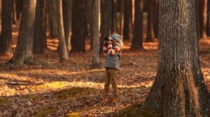 Oak Meadow School Student Taking Photos During the Fall
