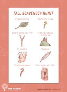 Fall Scavenger Hunt - Activity | Oak Meadow
