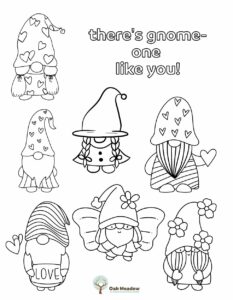 Gnome Valentine's Day Printable Activity for Homeschoolers
