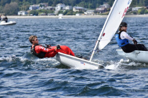 Nico Konyk during a sailing race